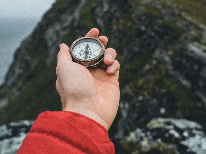 Compass and travel essentials