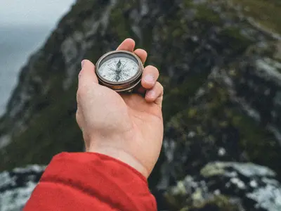 Compass and travel essentials